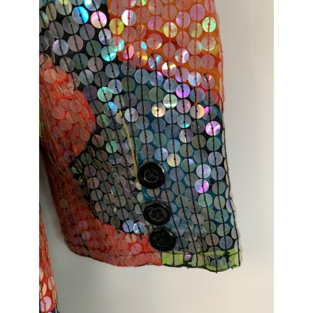 Vintage Sandy Starkman Sequin Blazer Abstract Art Plants EUC Size Small - Picture 6 of 7